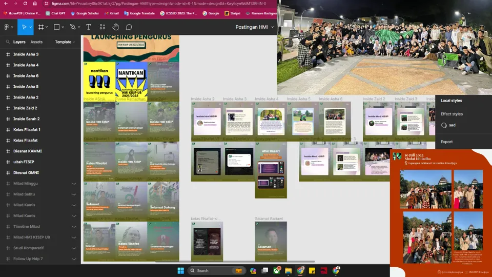 HMI Islamic student organization group photo showing community engagement and leadership